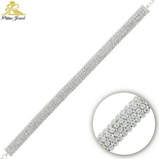 Gümüş Zirkon Taşlı Bilezik / Bileklik